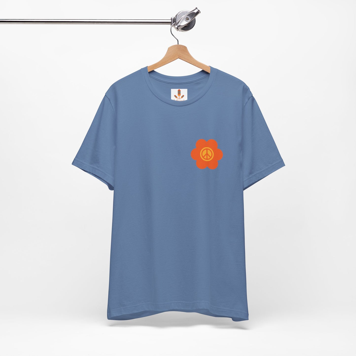 Peace Sign in Orange Flower T-shirt