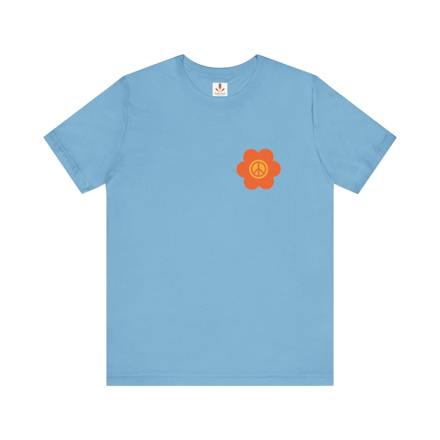 Peace Sign in Orange Flower T-shirt