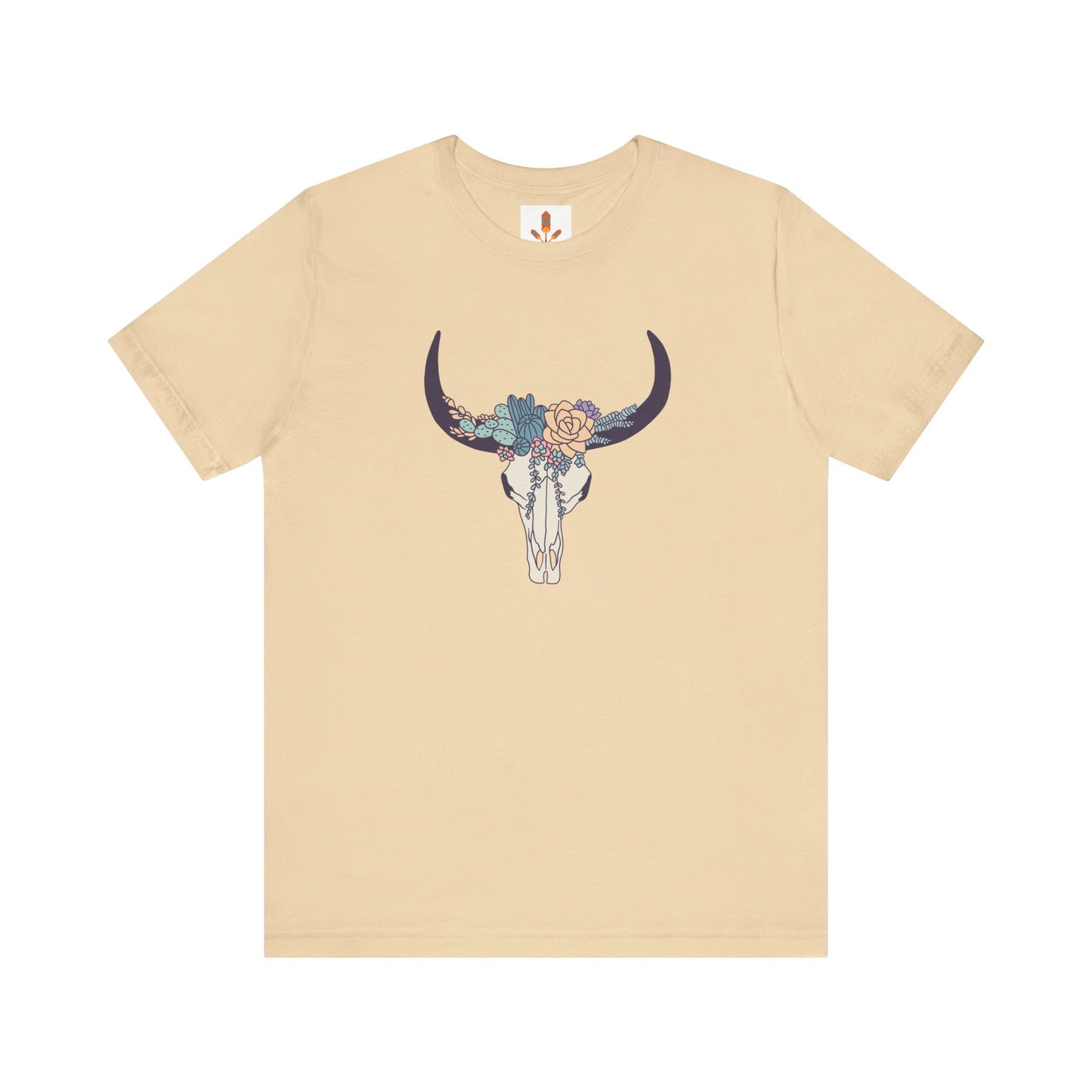 Buffalo Skull with Flowers T-shirt