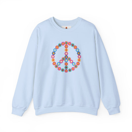 Peace Sign made of Flowers Sweatshirt