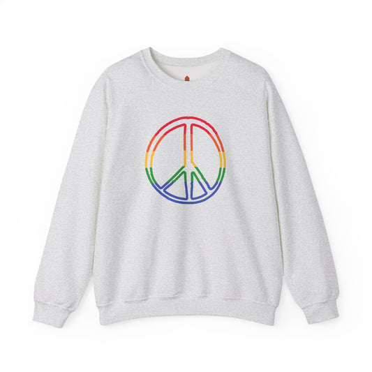 Drawing of Rainbow Peace Sign Sweatshirt