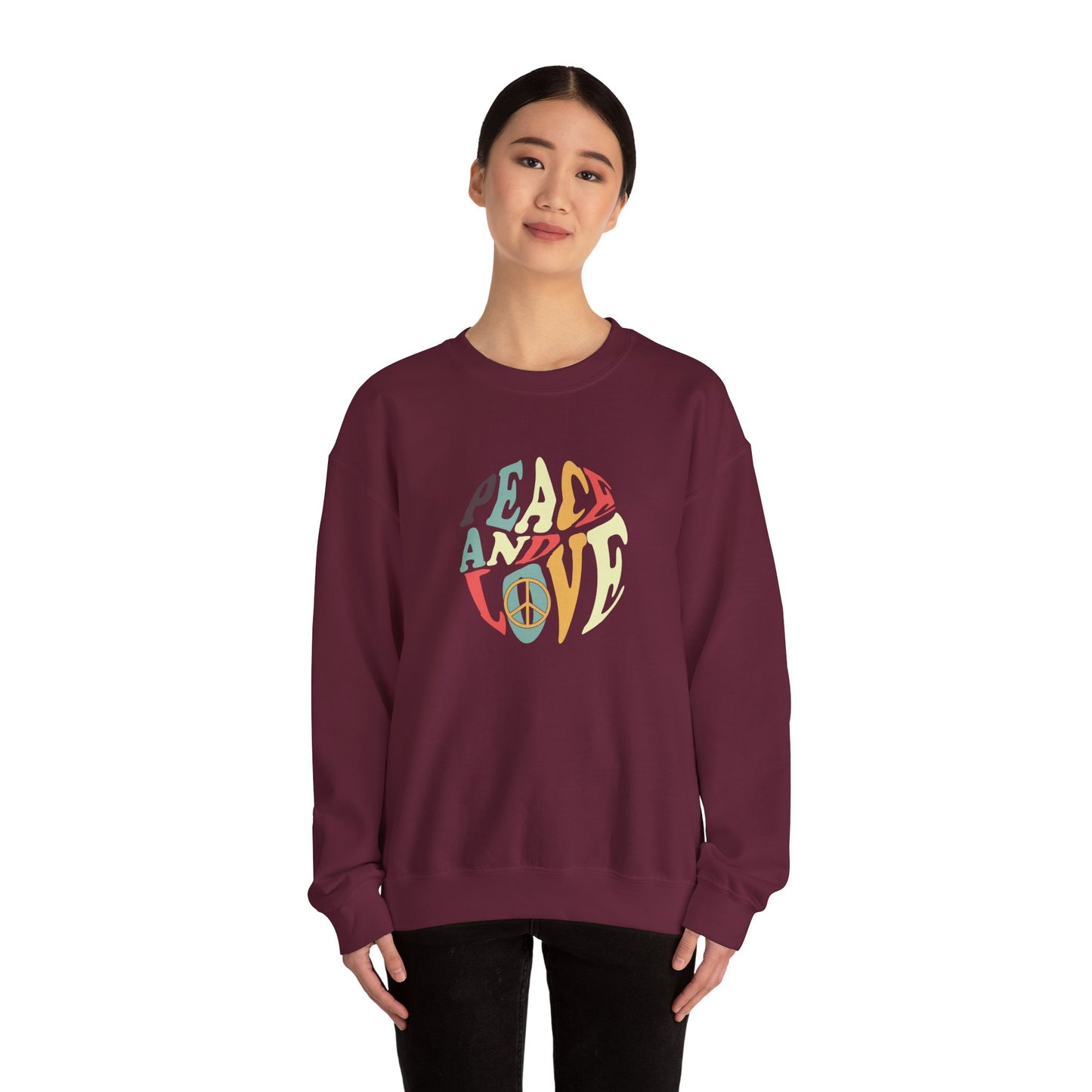 Peace and Love Design Sweatshirt