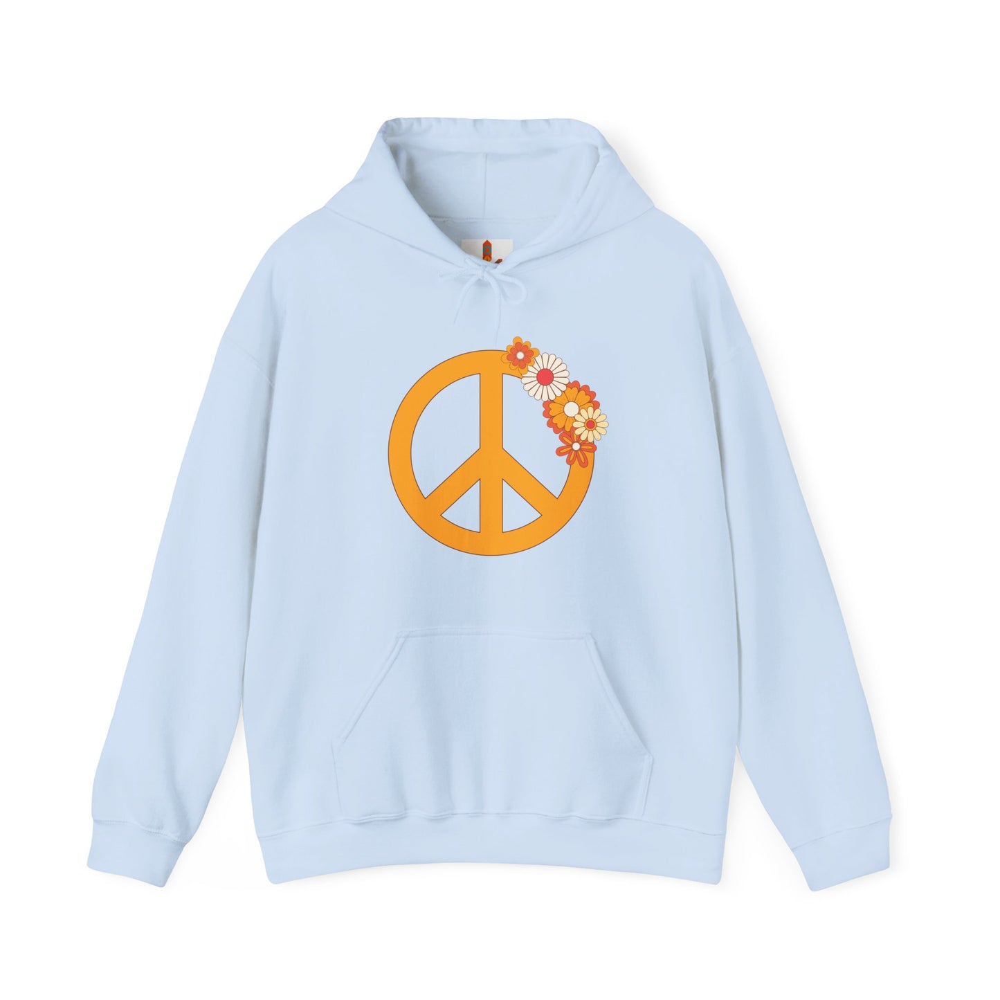 Peace Sign with Flowers Hoodie