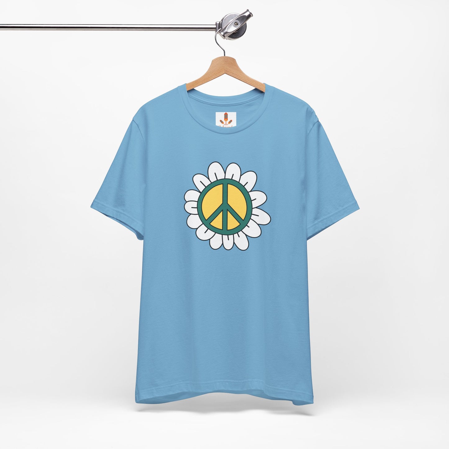 Peace Sign in White Flower T-shirt