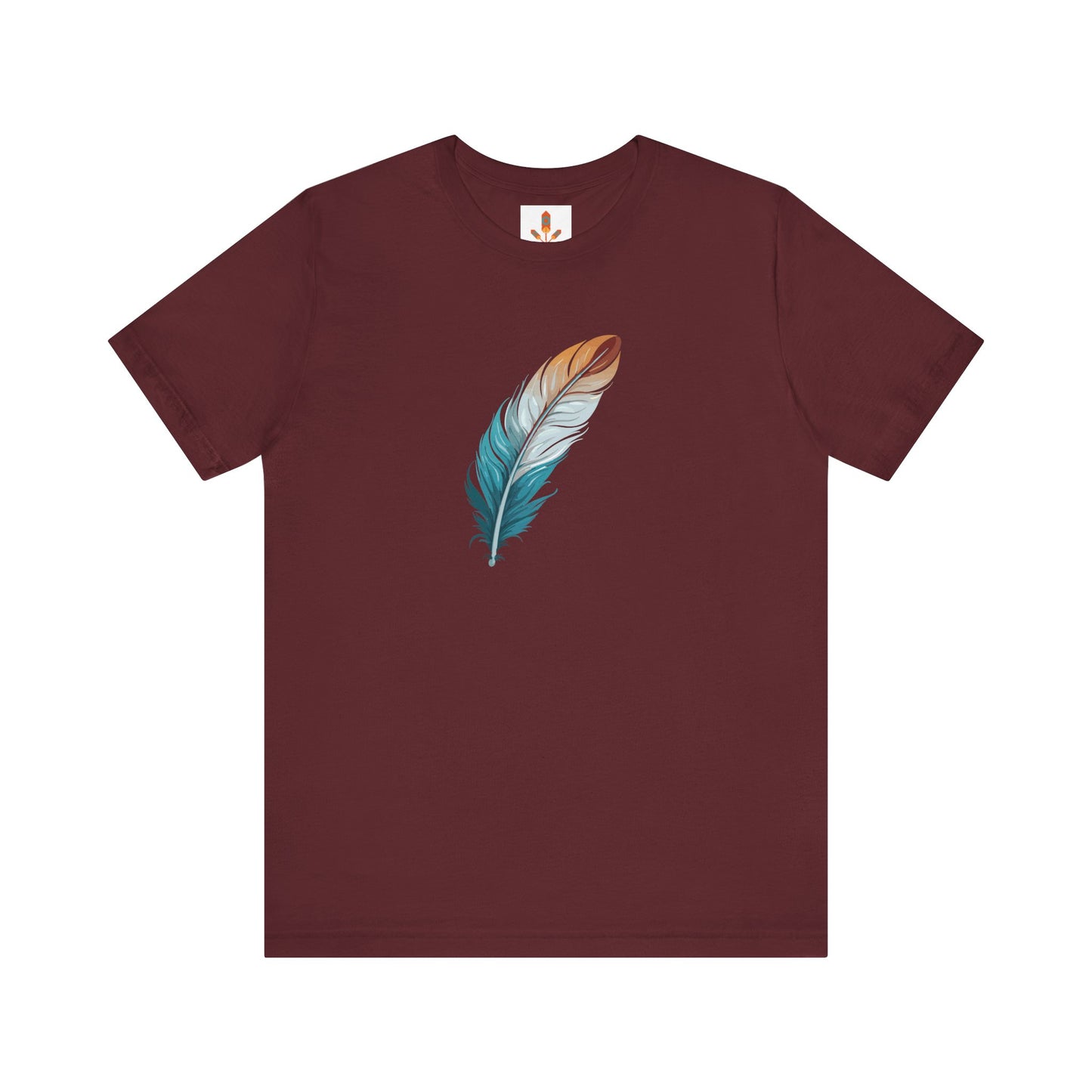 Blue and White Feather T-shirt