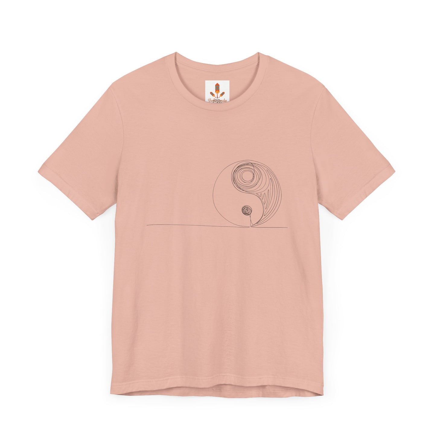 Minimalistic Yin Yang Drawing T-shirt