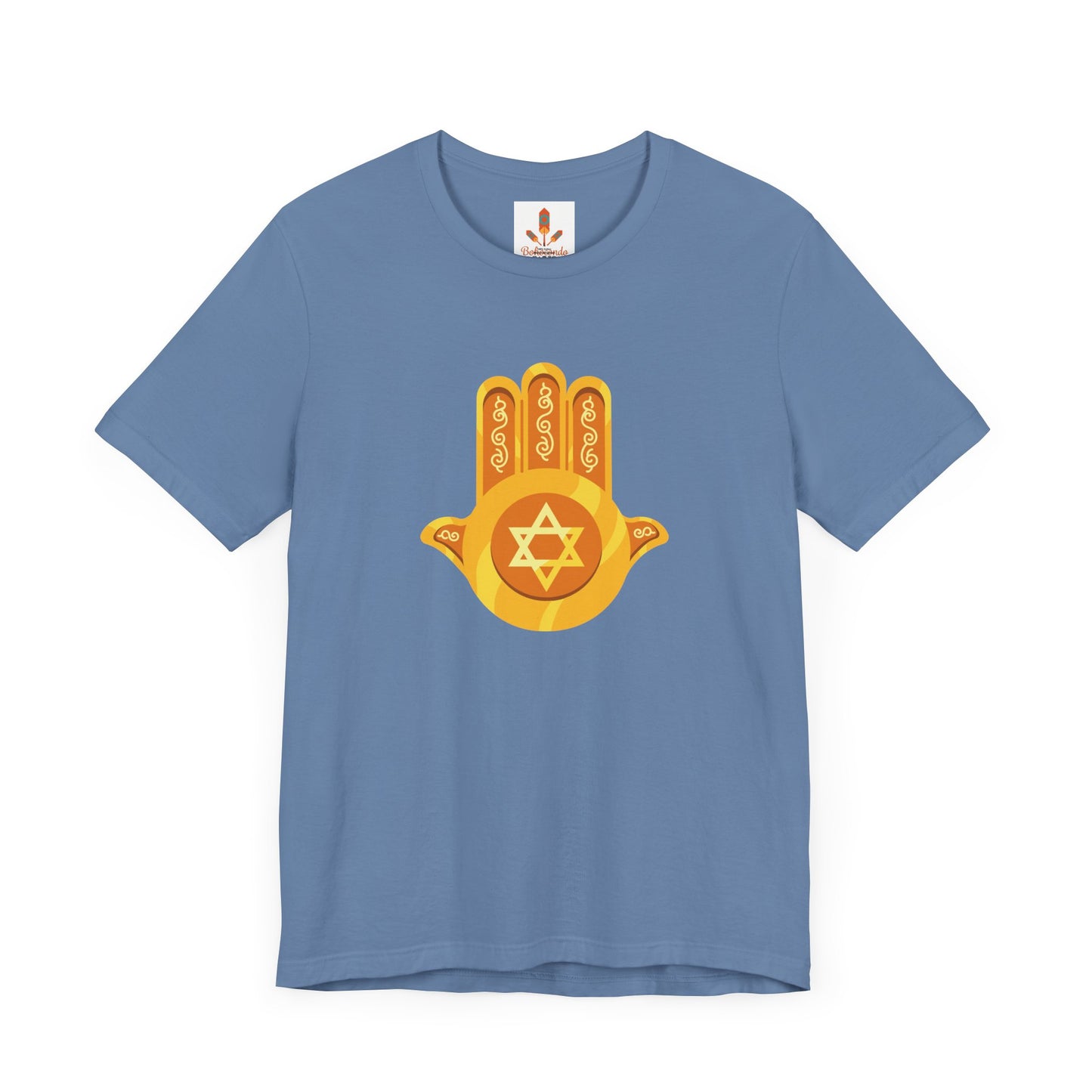 Golden Hamsa Hand with Star of David T-shirt