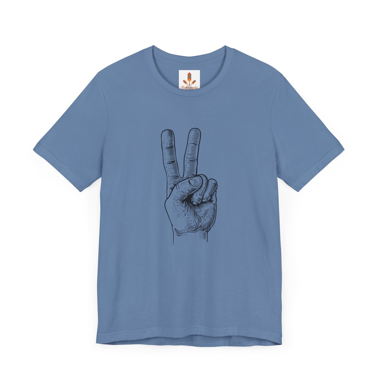 Peace Hand Sign Drawing T-shirt