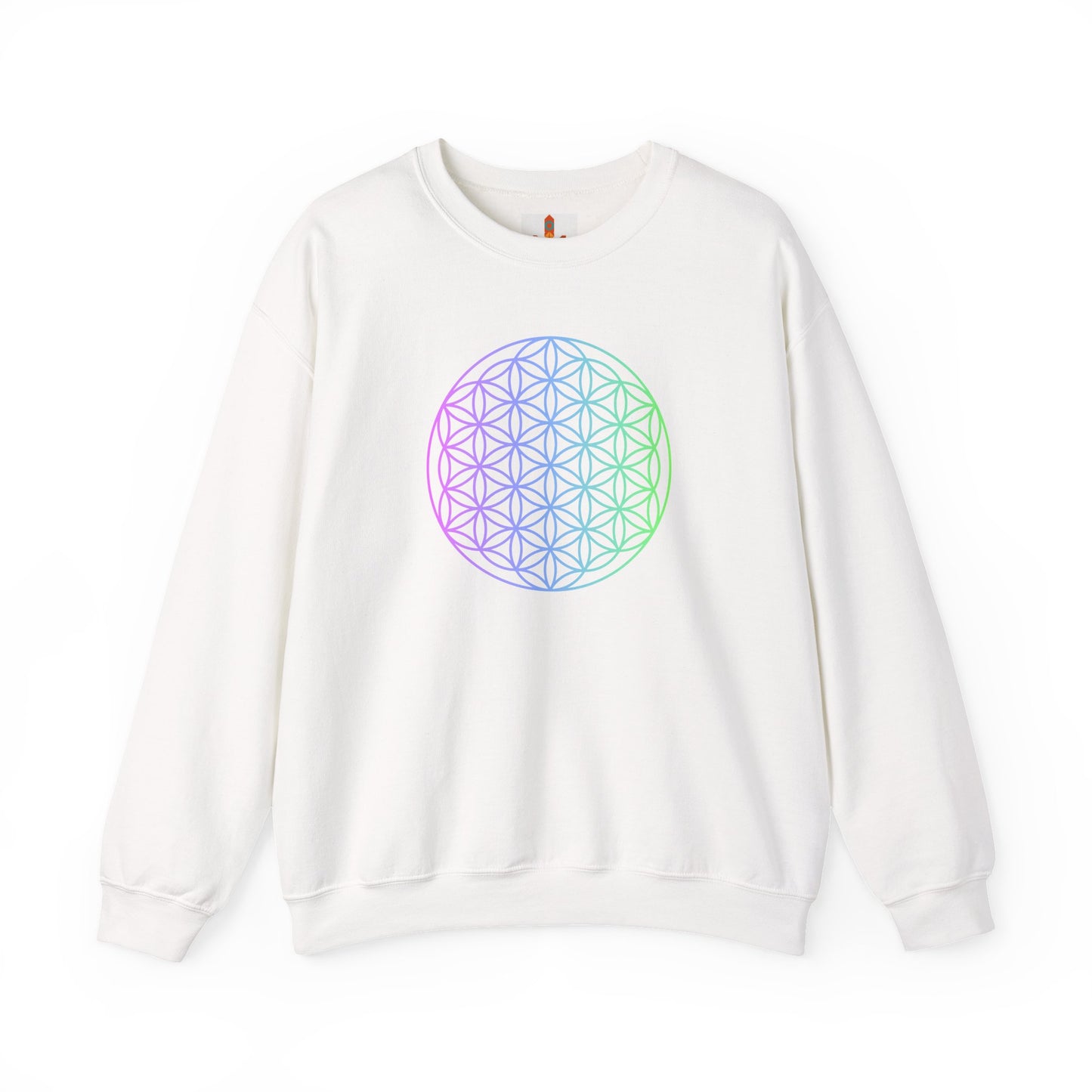 Blue and Green Flower of Life Sweatshirt