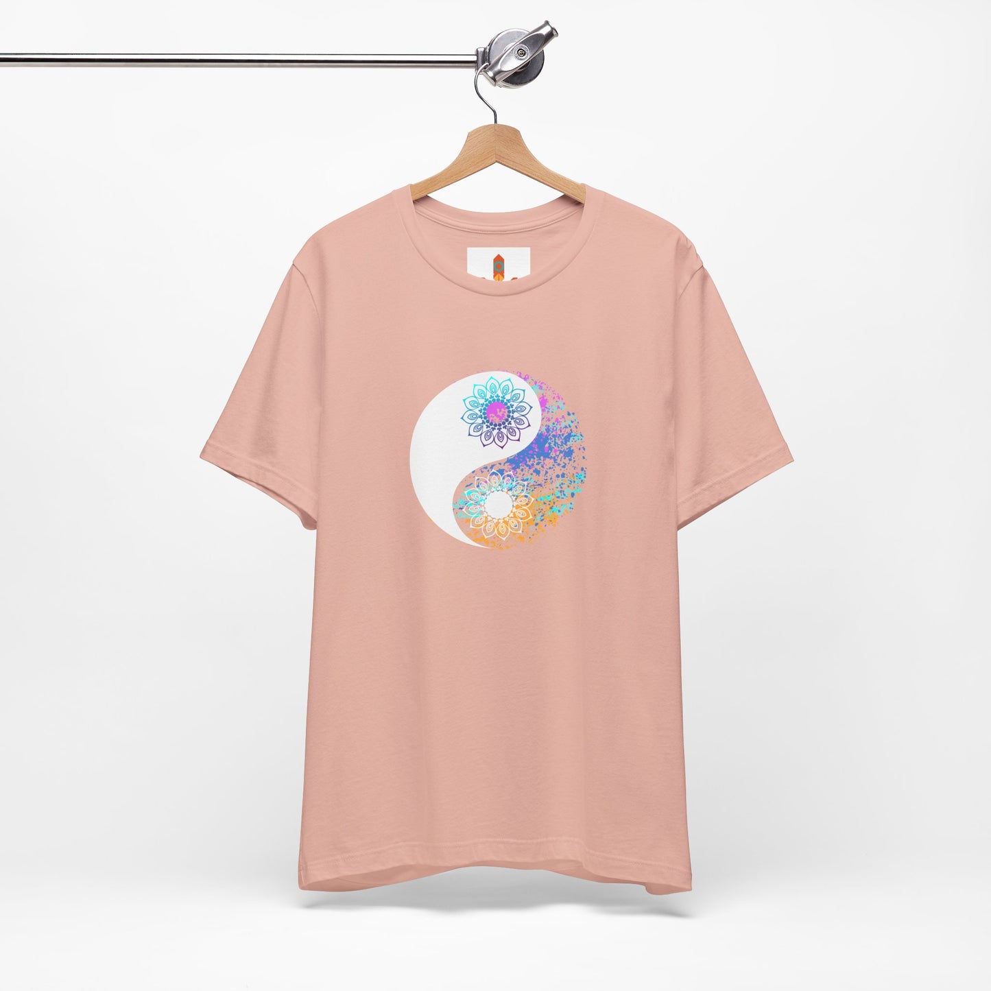 Colorful Lotus Yin Yang T-shirt