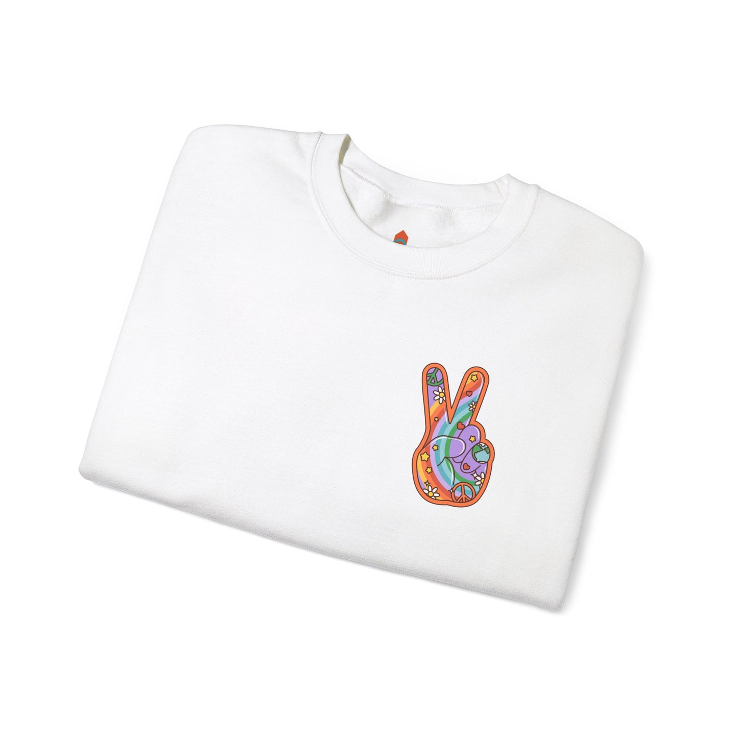 Hippie Peace Hand Sign Sweatshirt