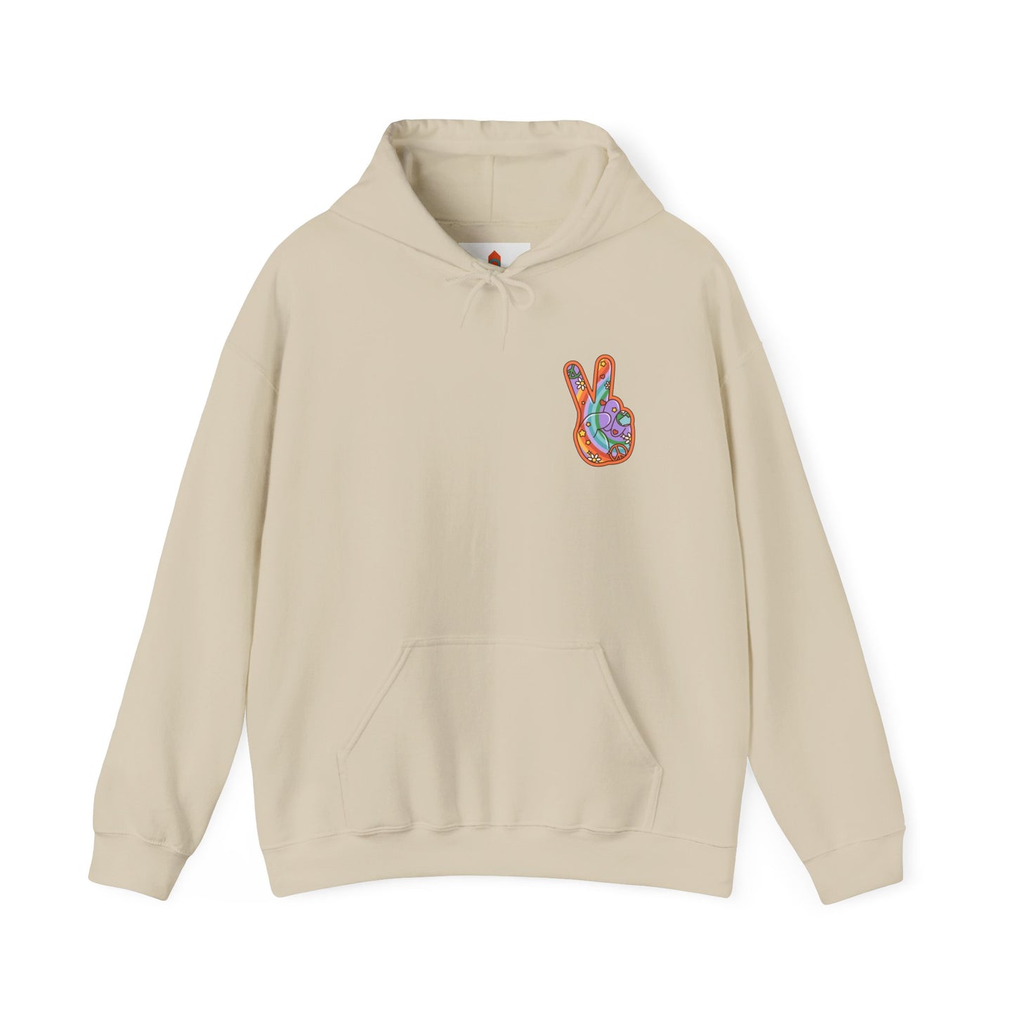 Hippie Peace Hand Sign Hoodie