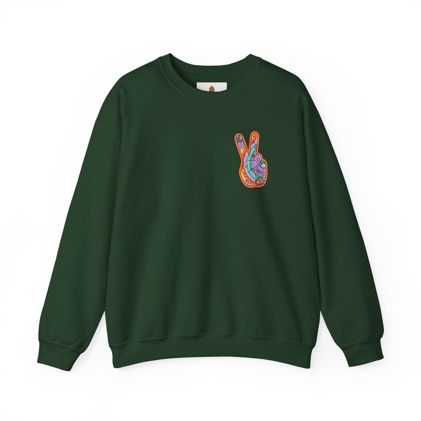 Hippie Peace Hand Sign Sweatshirt