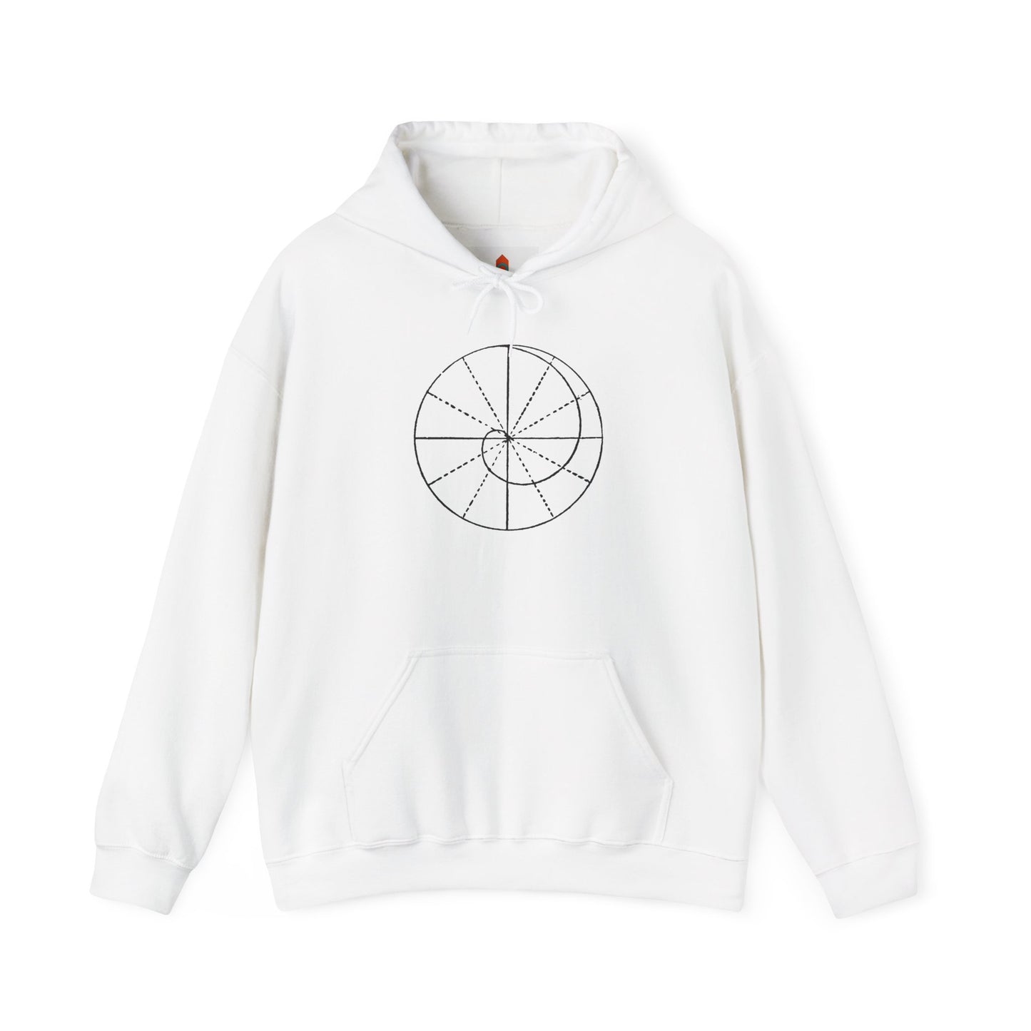 Spiral of Life in Circle Drawing Hoodie