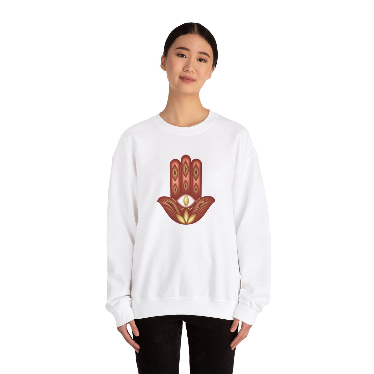 Colorful Hamsa Lotus Sweatshirt