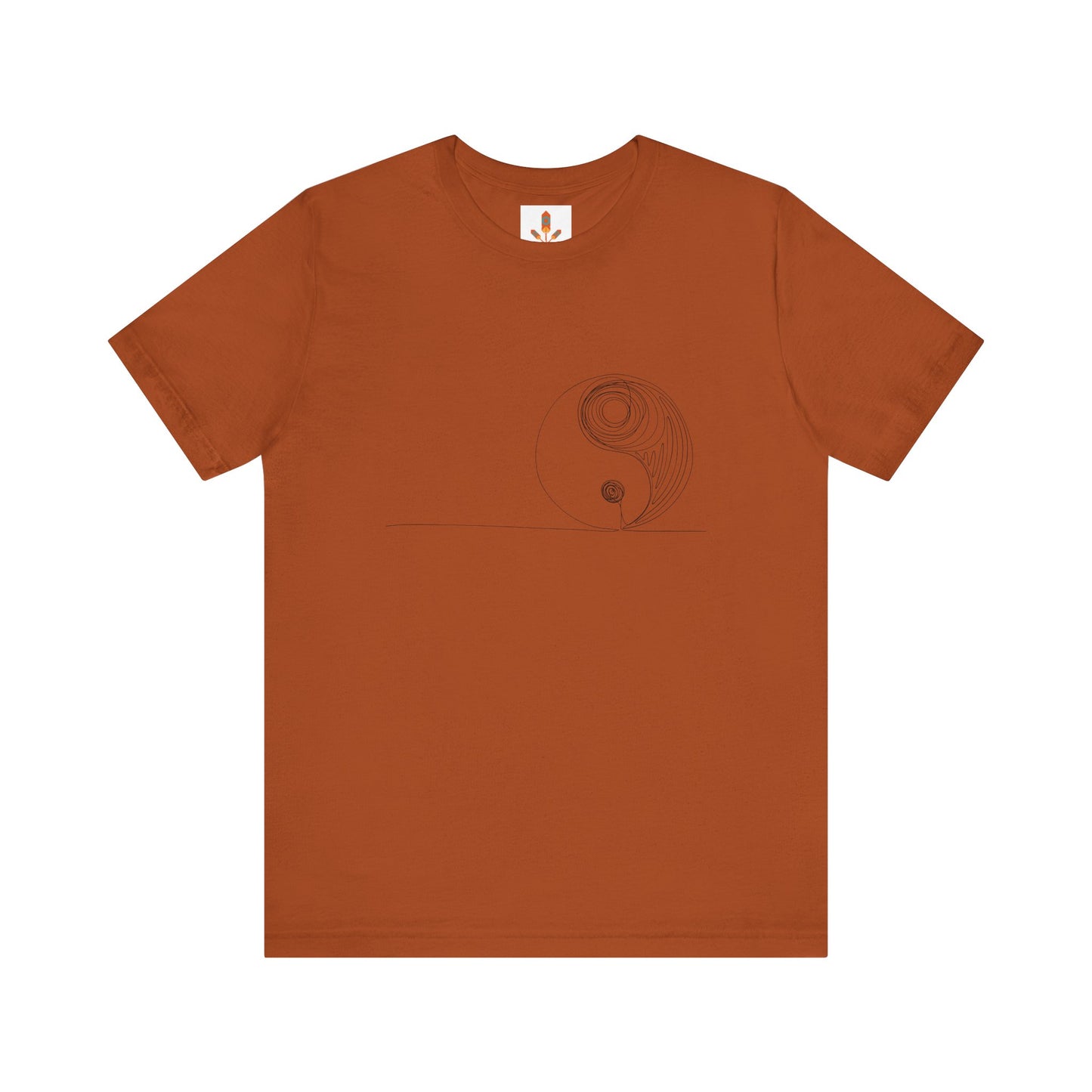 Minimalistic Yin Yang Drawing T-shirt