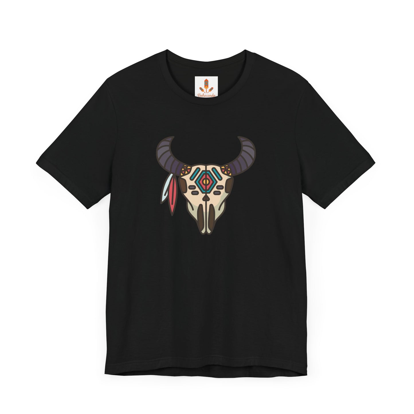 Buffalo Skull with Native Patterns T-shirt