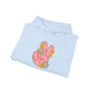 Peace Hand Sign with Flowers Hoodie