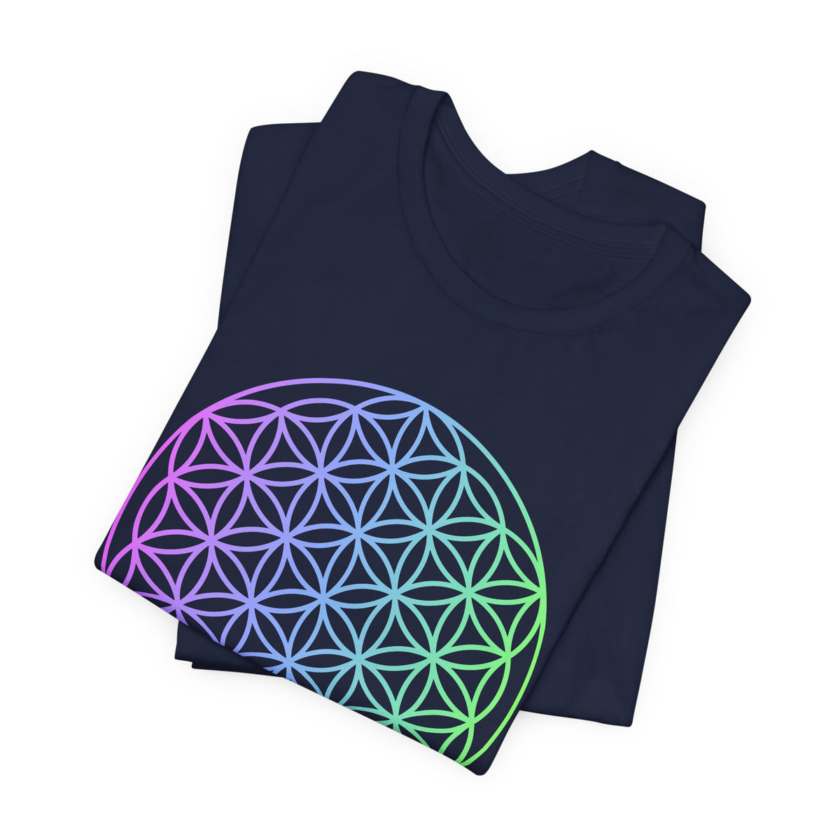 Blue and Green Flower of Life T-shirt (NEW)