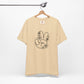Black Peace Hand Sign with Flowers T-shirt