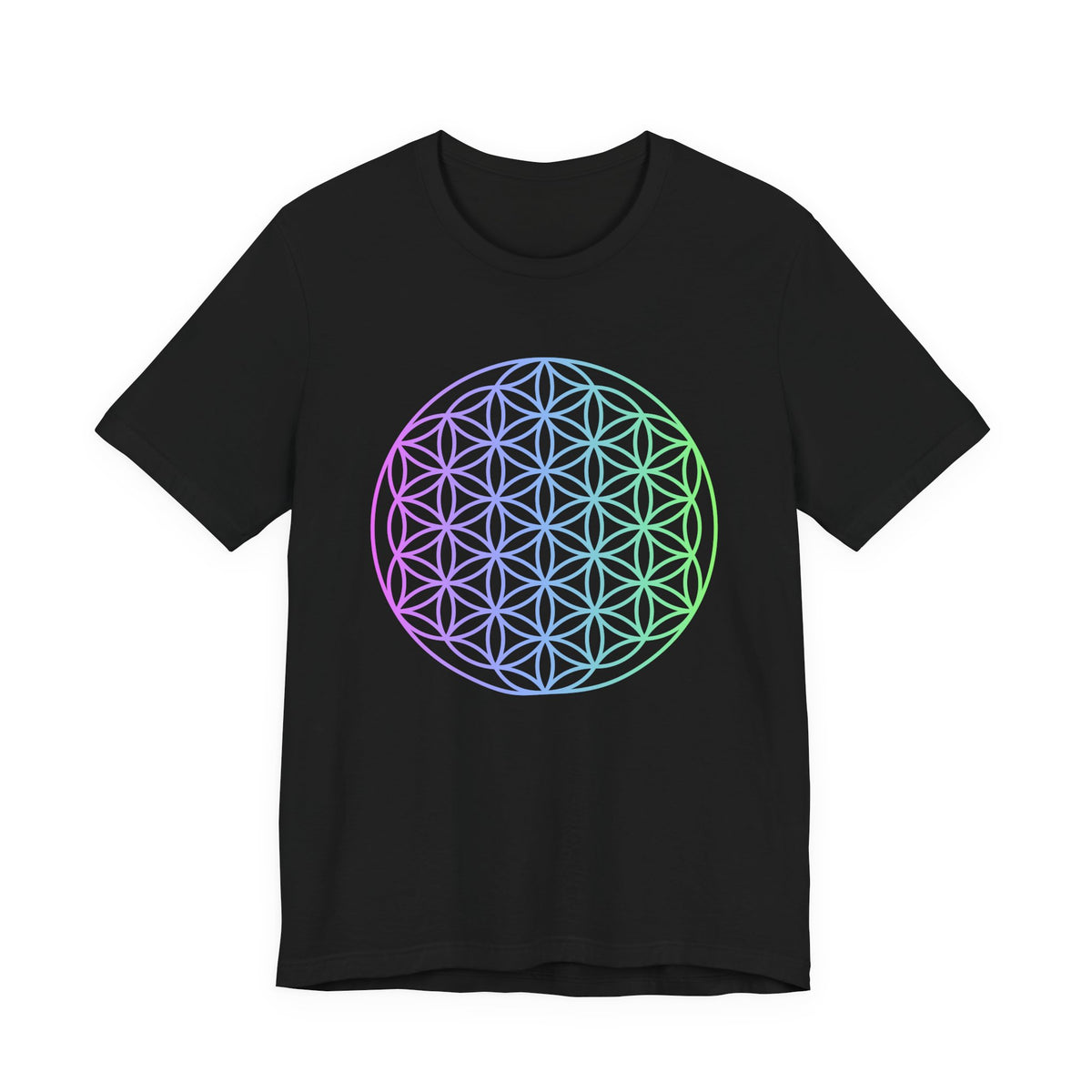 Blue and Green Flower of Life T-shirt (NEW)