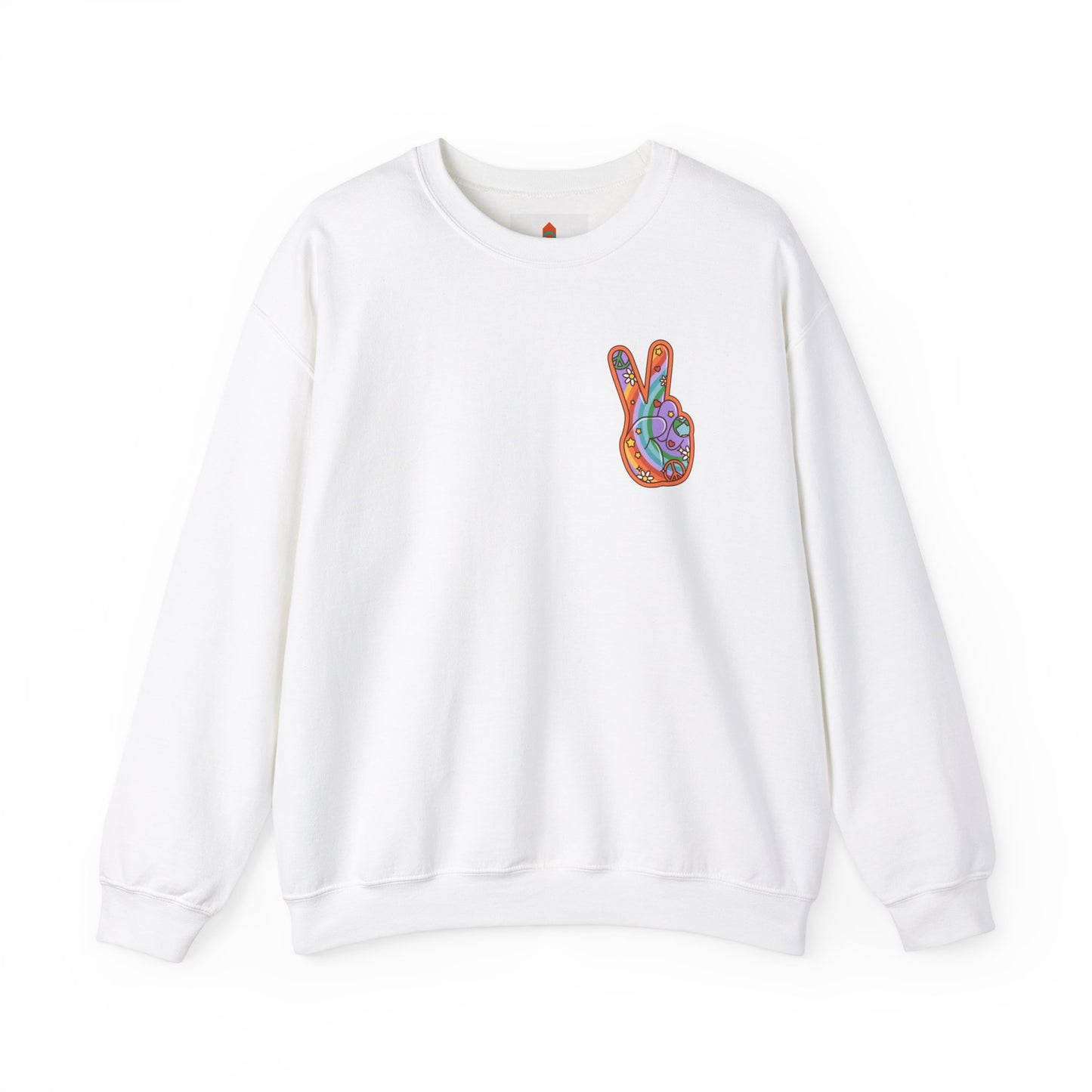 Hippie Peace Hand Sign Sweatshirt