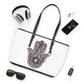 Beautiful Hamsa Hand with Star Leather Shoulder Bag