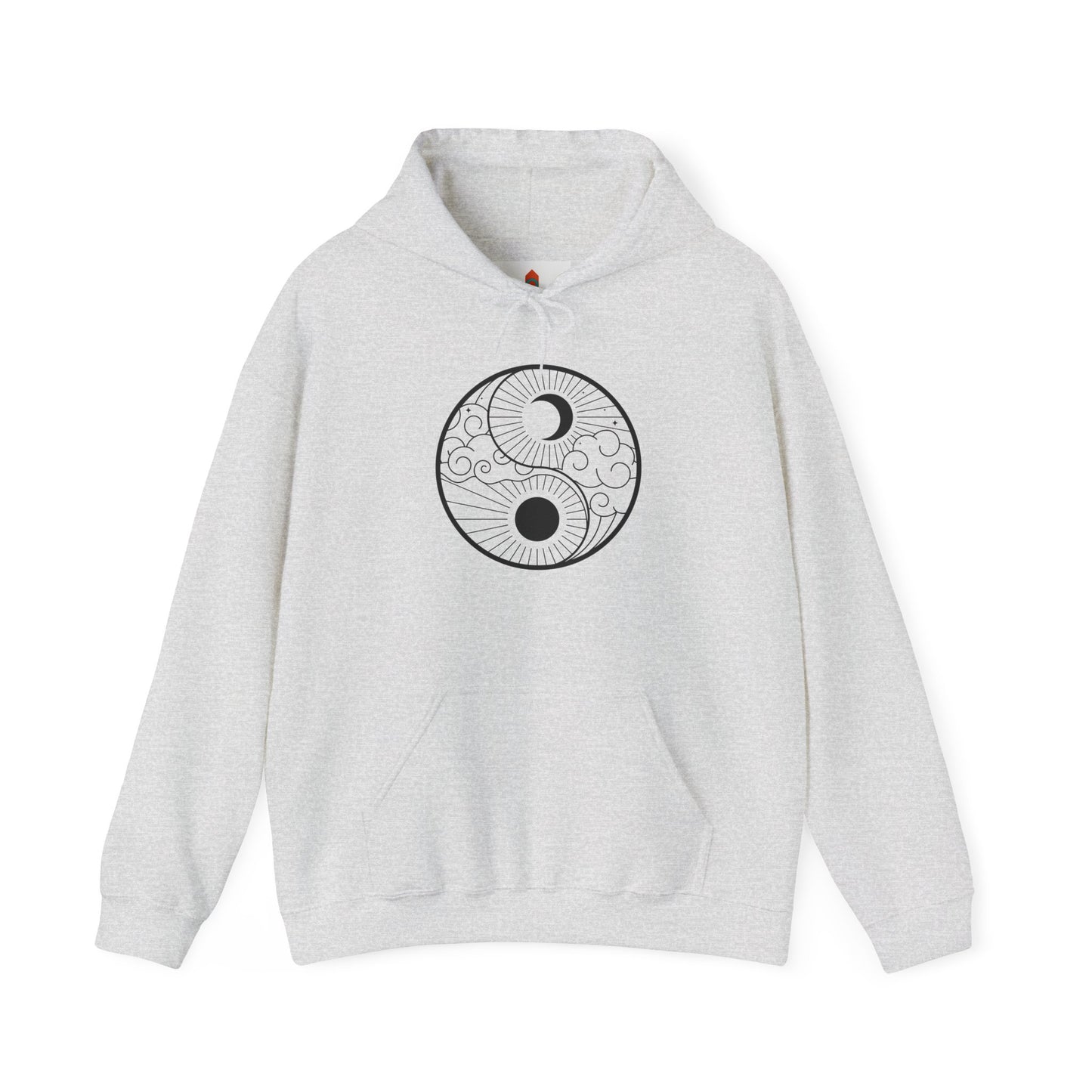 Yin Yang Sun and Moon Design Hoodie