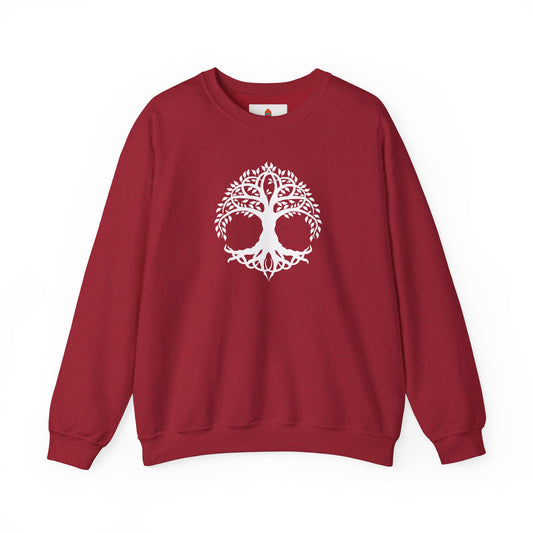 White Celtic Tree of Life Design Sweatshirt