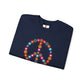 Peace Sign made of Flowers Sweatshirt