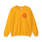 Peace Sign in Orange Flower Sweatshirt