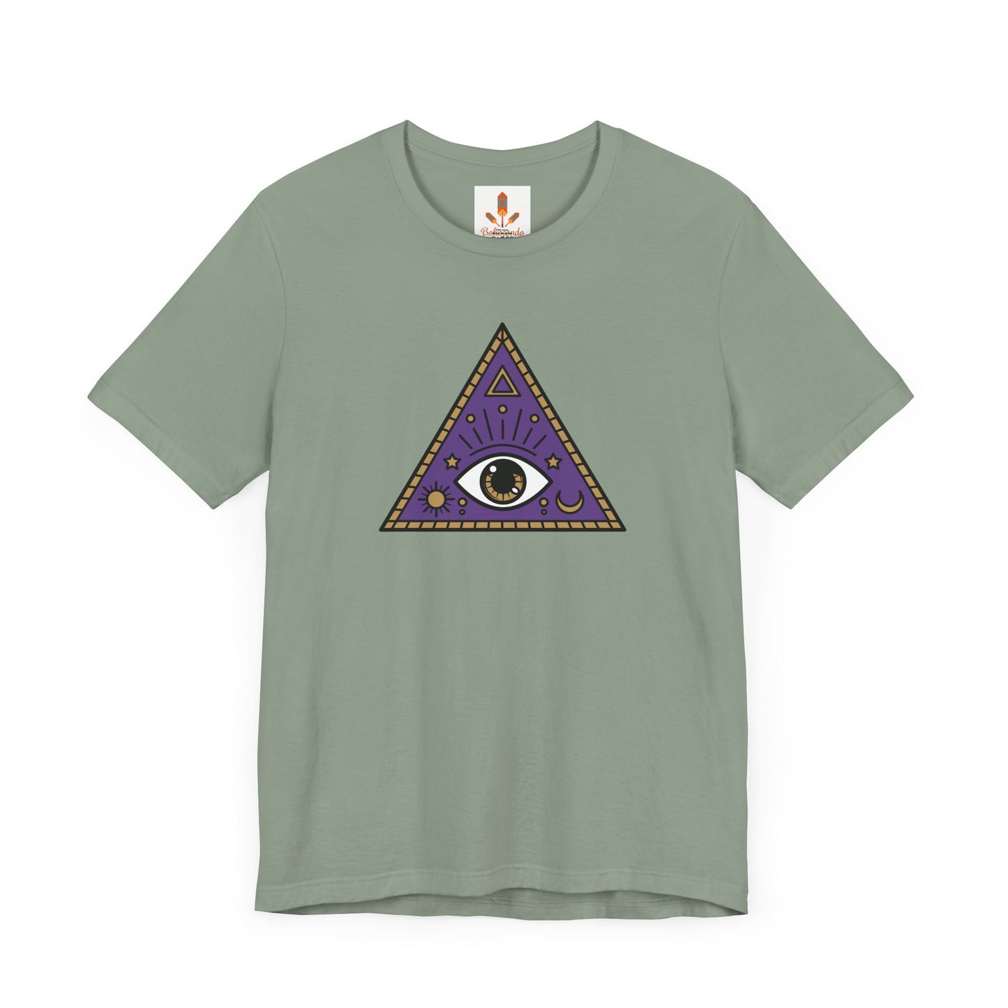 White Evil Eye and Pyramid T-shirt