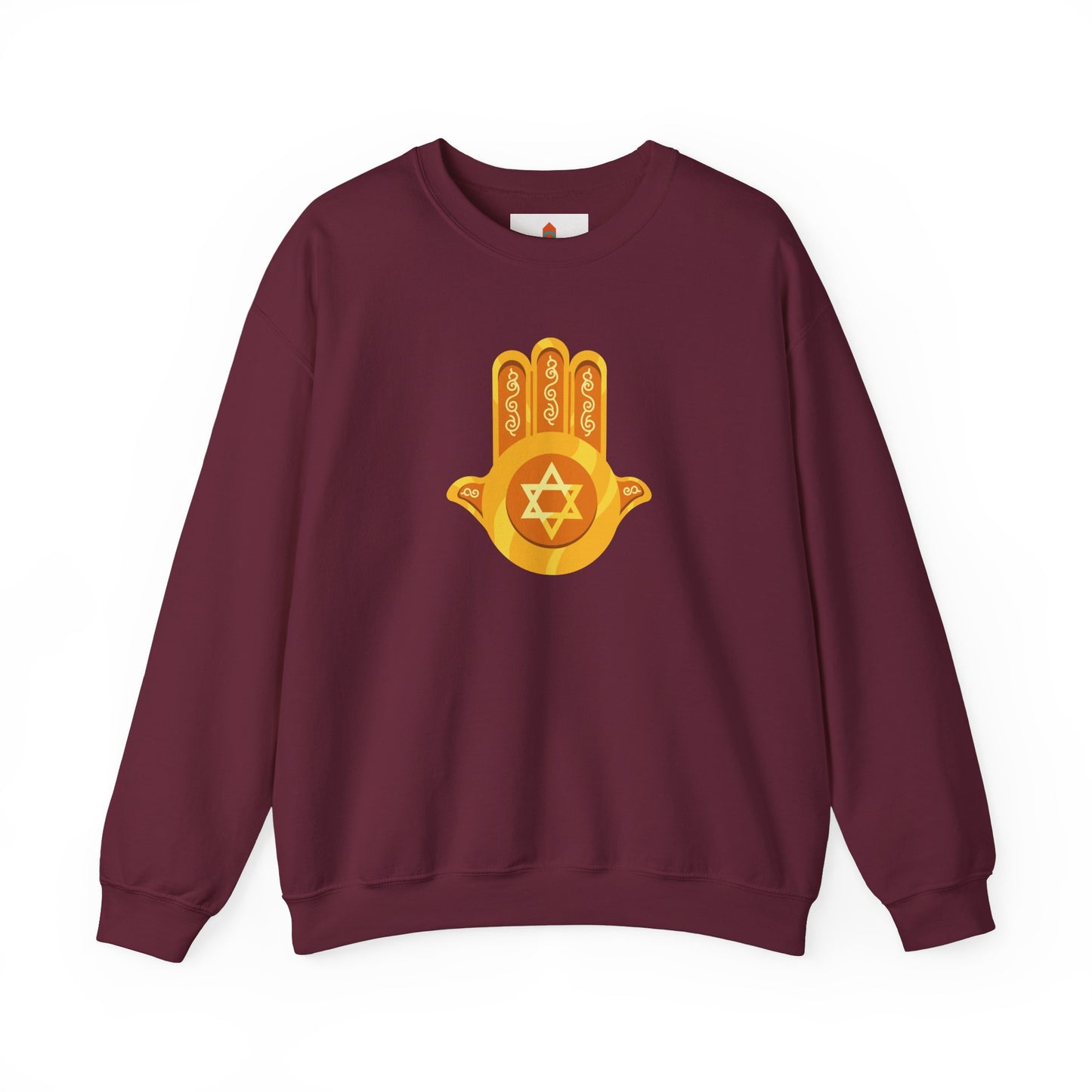 Golden Hamsa Hand with Star of David Sweatshirt