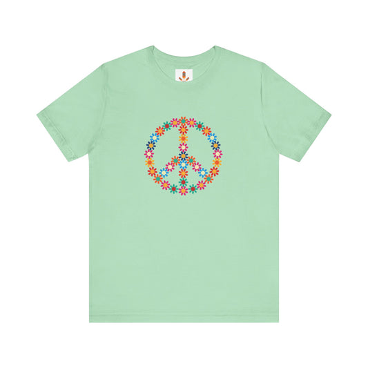 Peace Sign made of Flowers T-shirt