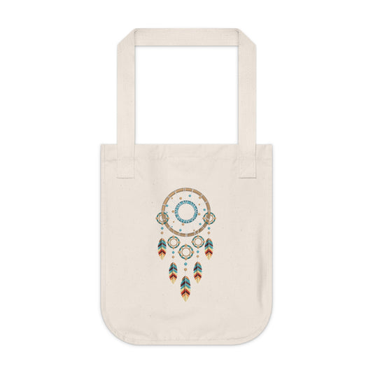 Multicolored Dream Catcher Organic Canvas Tote Bag