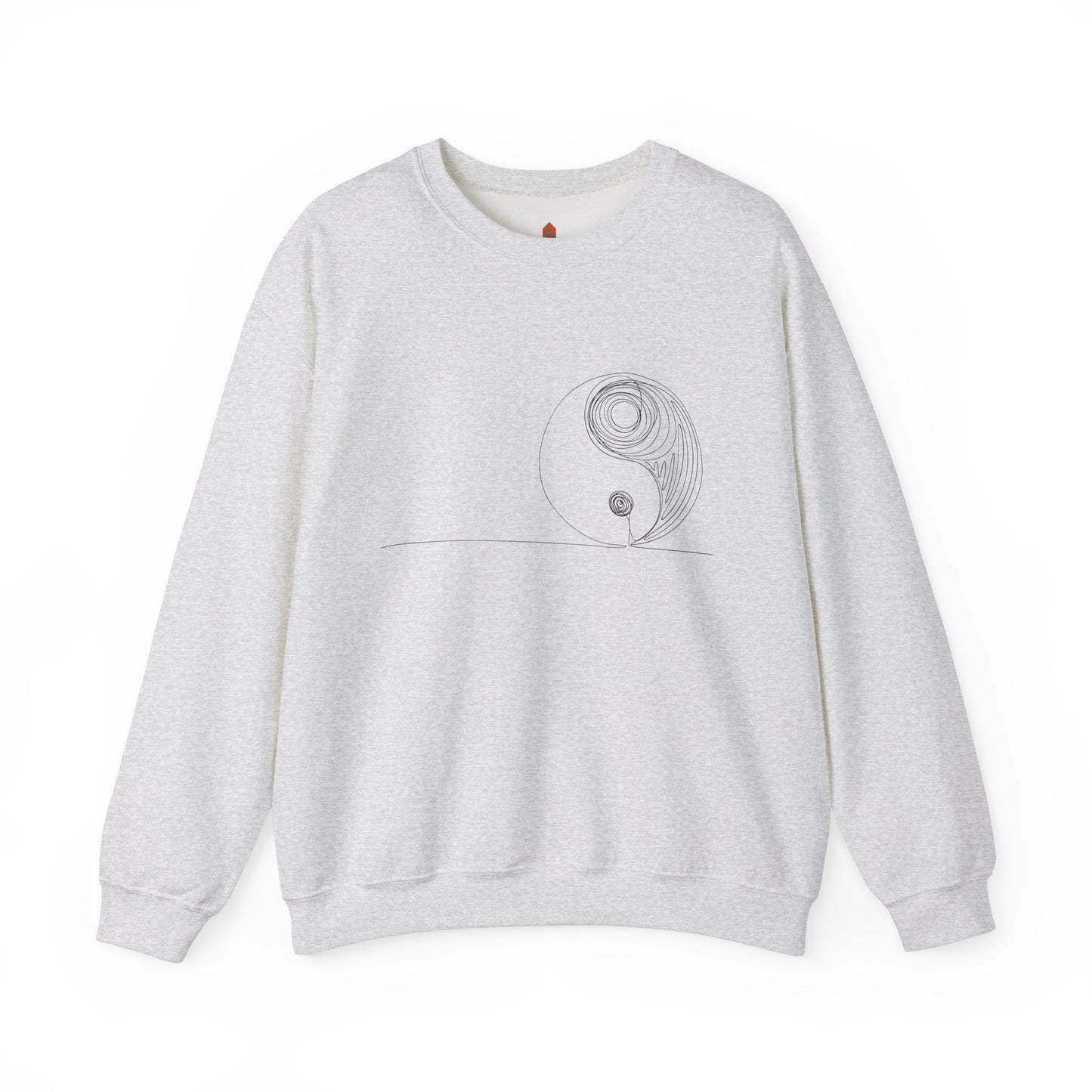 Minimalistic Yin Yang Drawing Sweatshirt