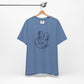 Black Peace Hand Sign with Flowers T-shirt