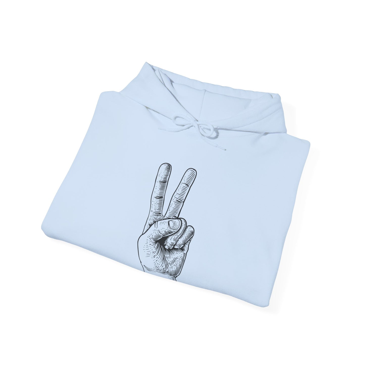 Peace Hand Sign Drawing Hoodie