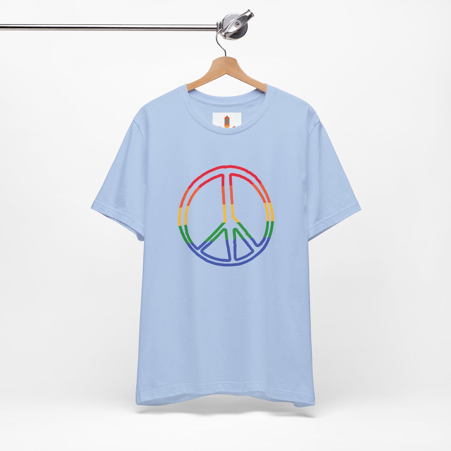 Drawing of Rainbow Peace Sign T-shirt