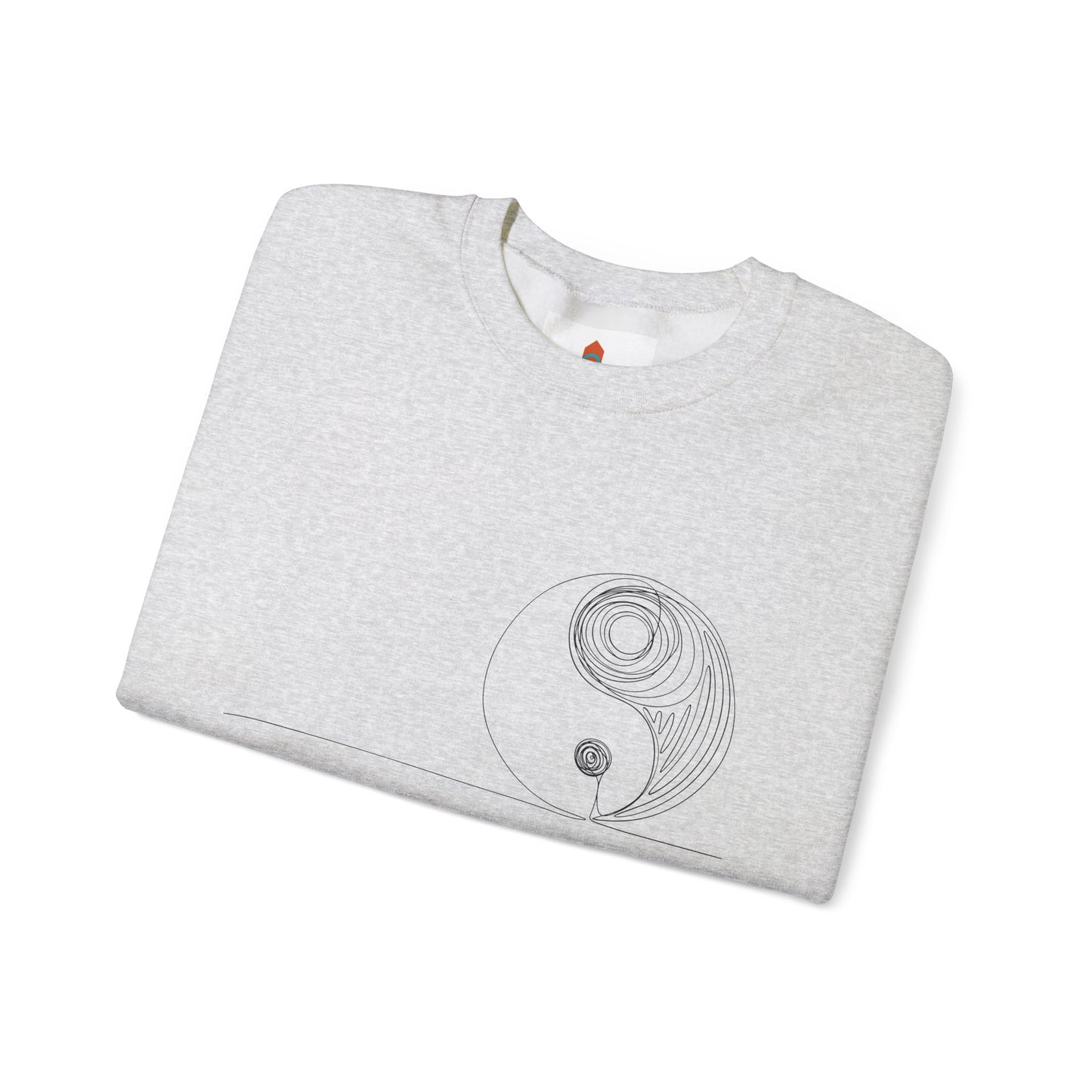 Minimalistic Yin Yang Drawing Sweatshirt