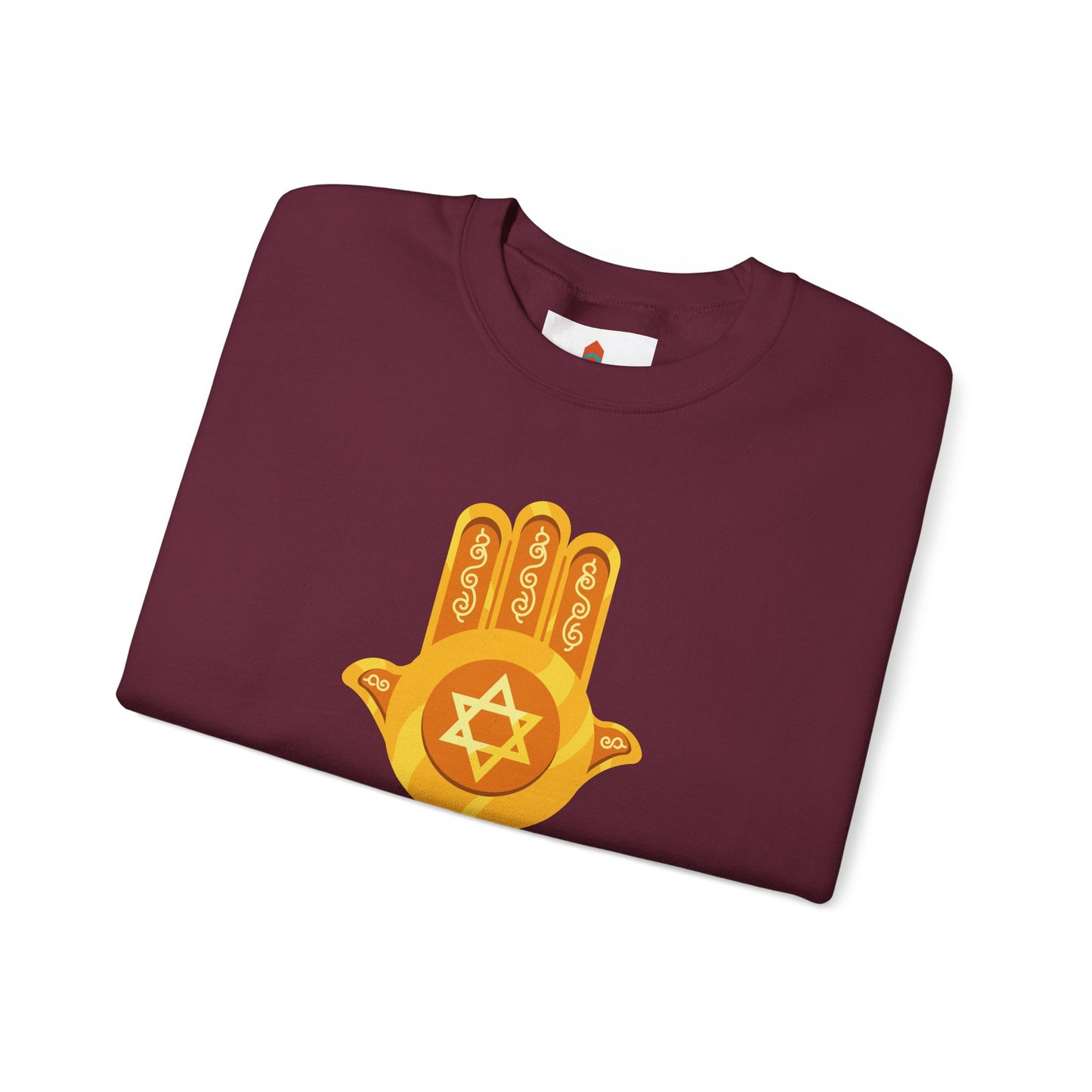 Golden Hamsa Hand with Star of David Sweatshirt