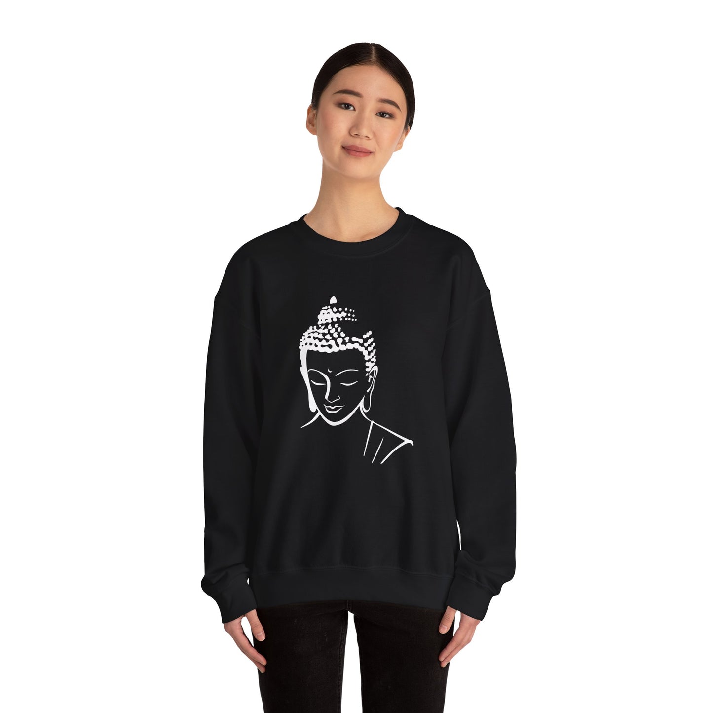 White Buddha Design Sweatshirt