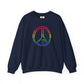 Drawing of Rainbow Peace Sign Sweatshirt
