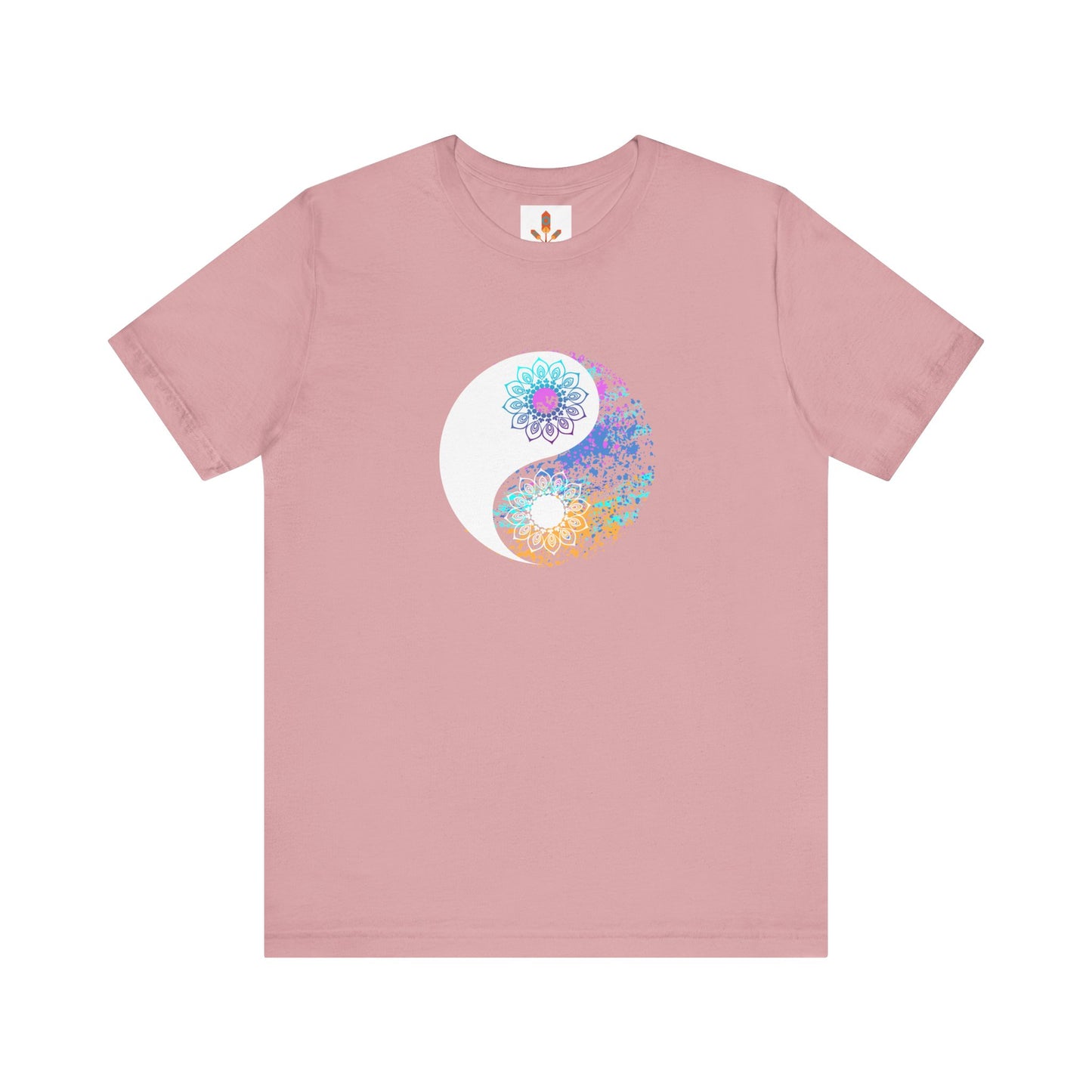 Colorful Lotus Yin Yang T-shirt