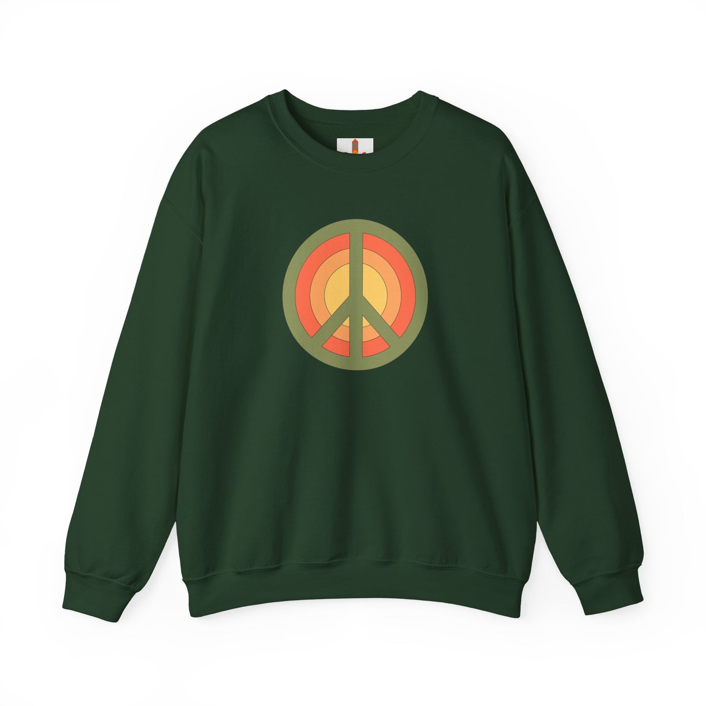 Retro Peace Sign Design Sweatshirt