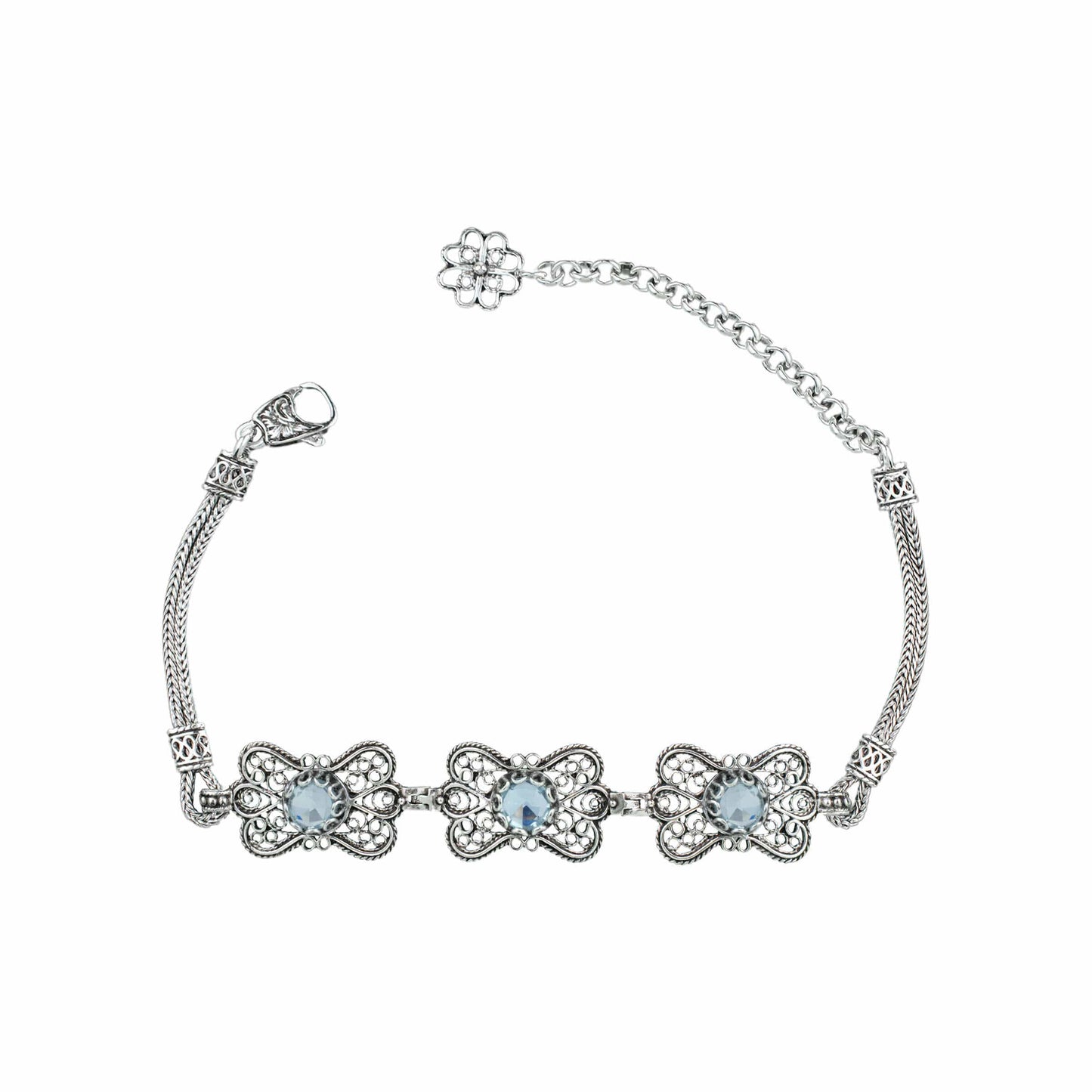 Blue Topaz Butterfly Bracelet