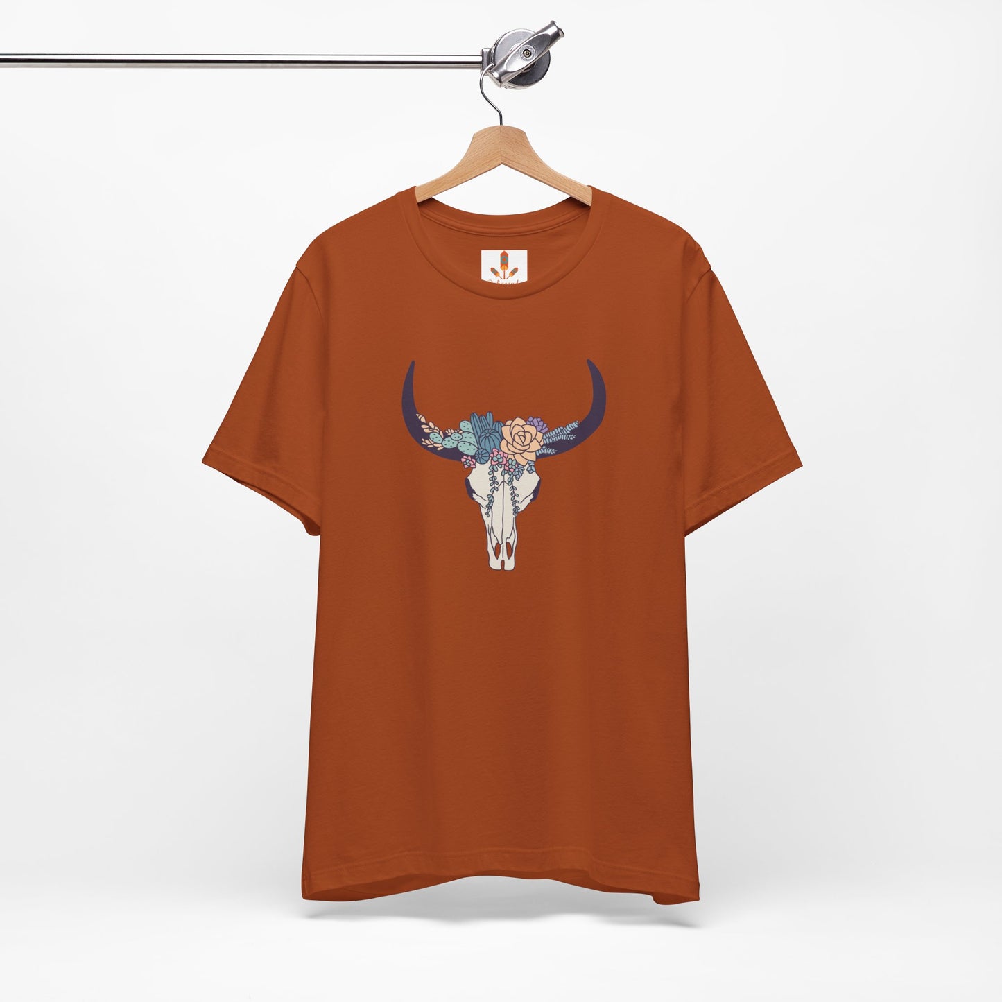 Buffalo Skull with Flowers T-shirt