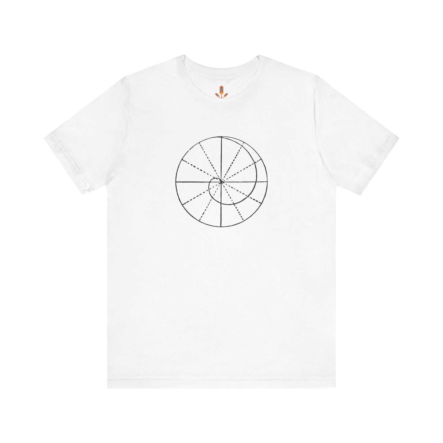 Spiral of Life in Circle Drawing T-shirt