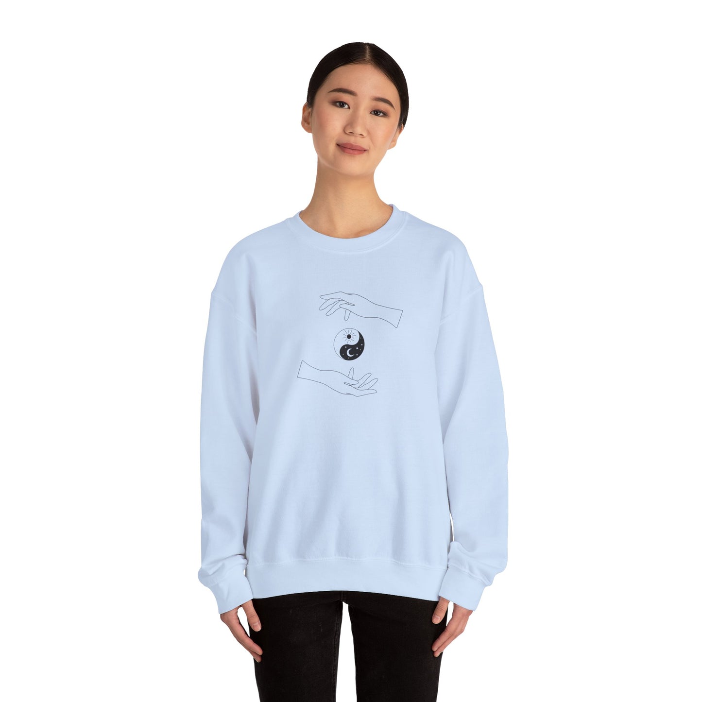 Yin Yang with Two Hands Sweatshirt