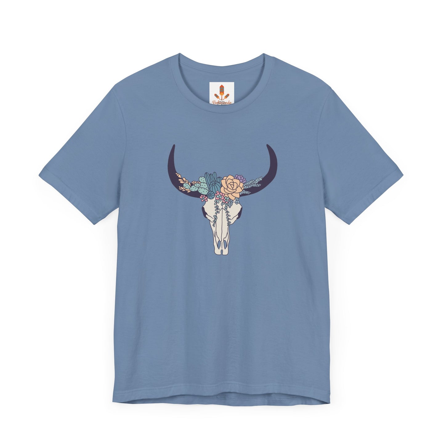 Buffalo Skull with Flowers T-shirt